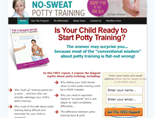 Tablet Screenshot of nosweatpottytraining.com